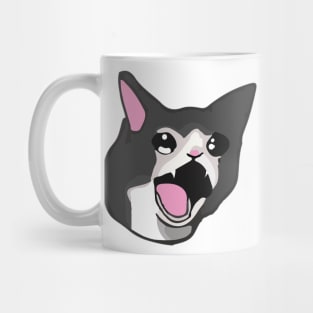 Yamero Crying Screaming Cat Meme Cute Japanese Kawaii Mug